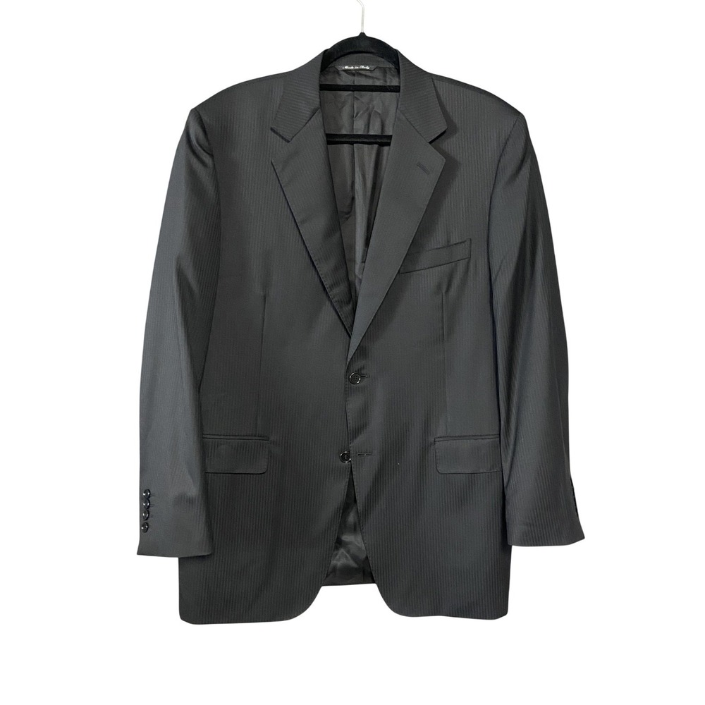 Canali Blazer Mens 52 Regular Gray Wool Super 140s Made Italy Sport Coat Jacket